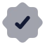 Checkmarkbadge icon with bulk rounded style