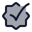 Checkmarkbadge icon with duotone standard style