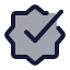 Checkmarkbadge icon with duotone standard style