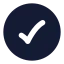Checkmarkcircle icon with solid rounded style