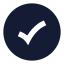 Checkmarkcircle icon with solid sharp style