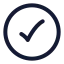 Checkmarkcircle icon with stroke rounded style