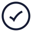 Checkmarkcircle icon with stroke sharp style
