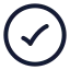 Checkmarkcircle icon with stroke standard style