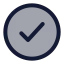 Checkmarkcircle icon with duotone rounded style