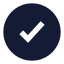 Checkmarkcircle icon with solid sharp style