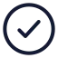 Checkmarkcircle icon with stroke rounded style