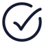 Checkmarkcircle icon with stroke rounded style