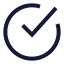 Checkmarkcircle icon with stroke sharp style