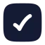Checkmarksquare icon with solid rounded style