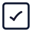 Checkmarksquare icon with stroke standard style