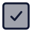 Checkmarksquare icon with duotone standard style
