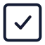 Checkmarksquare icon with stroke standard style