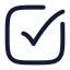 Checkmarksquare icon with stroke rounded style