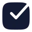 Checkmarksquare icon with solid rounded style