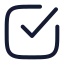 Checkmarksquare icon with stroke rounded style