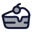 Cheesecake icon with duotone rounded style