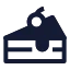 Cheesecake icon with solid sharp style