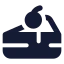 Cheesecake icon with solid standard style
