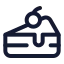 Cheesecake icon with stroke standard style