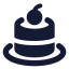 Cheesecake icon with solid standard style