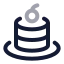 Cheesecake icon with twotone rounded style