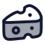 Cheese icon with duotone rounded style