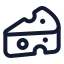 Cheese icon with stroke standard style