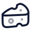 Cheese icon with twotone rounded style