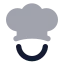 Chef icon with bulk rounded style