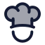 Chef icon with duotone rounded style
