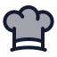 Chefhat icon with duotone standard style