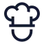 Chef icon with stroke sharp style