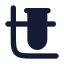 Chemistry icon with solid rounded style