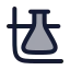 Chemistry icon with duotone rounded style