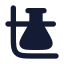 Chemistry icon with solid rounded style