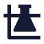 Chemistry icon with solid sharp style