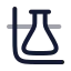 Chemistry icon with twotone rounded style