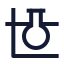 Chemistry icon with stroke sharp style