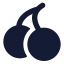 Cherry icon with solid rounded style