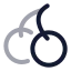 Cherry icon with twotone rounded style