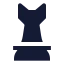 Chess icon with solid sharp style