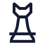 Chess icon with stroke sharp style