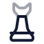 Chess icon with twotone rounded style