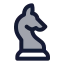 Chess icon with duotone standard style
