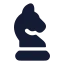 Chess icon with solid rounded style