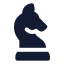 Chess icon with solid standard style