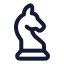 Chess icon with stroke rounded style