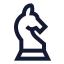 Chess icon with stroke sharp style