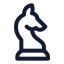Chess icon with stroke standard style